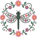 Dragonfly Circle Flowers