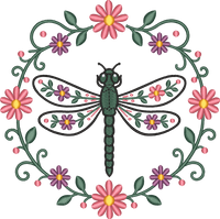 Dragonfly Circle Flowers
