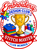 Embroidery Design Club Stitch Master membership badge