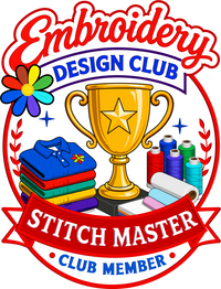 Embroidery Design Club Stitch Master membership badge
