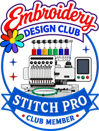 Embroidery Design Club Stitch Pro membership badge
