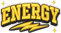 Energy 3D Puff Foam embroidery design preview