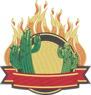 FLAMING CACTUS BANNER