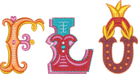 Floral Font 1 alphabet preview