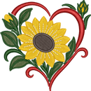 Flower Heart Sunflower