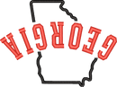 Georgia State Upside Down — embroidery design preview