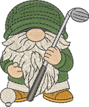 Gnome Sports Vintage Golf embroidery design preview