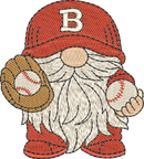 Gnome Sports Vintage Baseball embroidery design preview