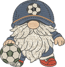 Gnome Sports Vintage Soccer embroidery design preview