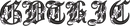 Gothic Fancy Font 1 alphabet preview