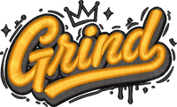 Grind 3D Puff Foam embroidery design preview