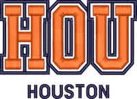 HOU Puff Cap — embroidery design preview