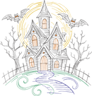 Haunted Mansion Castle Bats Full Front Runline