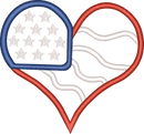 Heart Flag Usa embroidery design preview
