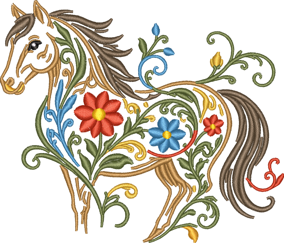 Horse Filled Flowers