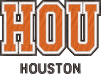 Houston City Cap embroidery design preview