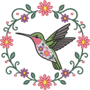 Hummingbird Circle Flowers