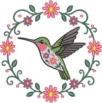 Hummingbird Circle Flowers