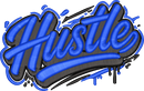Hustle 3D Puff Foam embroidery design preview