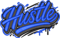 Hustle 3D Puff Foam embroidery design preview