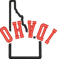 Idaho State Upside Down — embroidery design preview