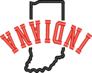 Indiana State Upside Down — embroidery design preview