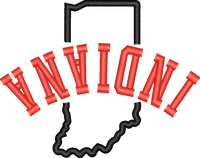 Indiana State Upside Down — embroidery design preview