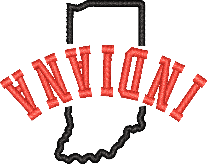 Indiana State Upside Down