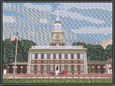 Independence Hall Phili embroidery design preview