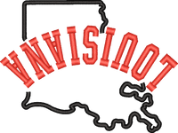 Louisiana State Upside Down — embroidery design preview