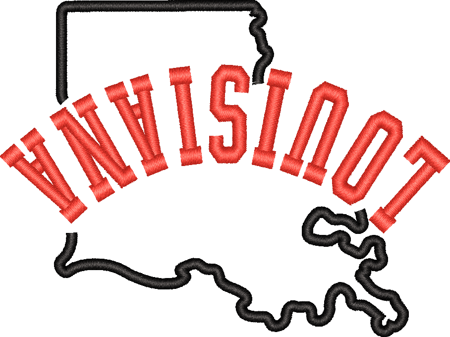 Louisiana State Upside Down