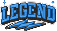 Legend 3D Puff Foam embroidery design preview