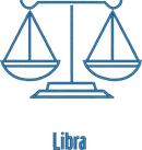 Libra Zodiac Scales Blue