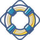 Life Saver Ring Blue Yellow