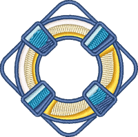 Life Saver Ring Blue Yellow