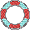 Lifesaver Ring Red Teal