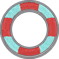 Lifesaver Ring Red Teal