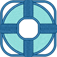 Lifesaver Ring Teal Blue