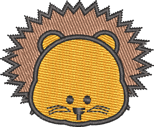 Cute Lion Head Cartoon