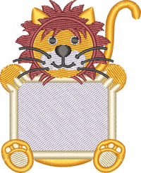 Lion with Name Frame