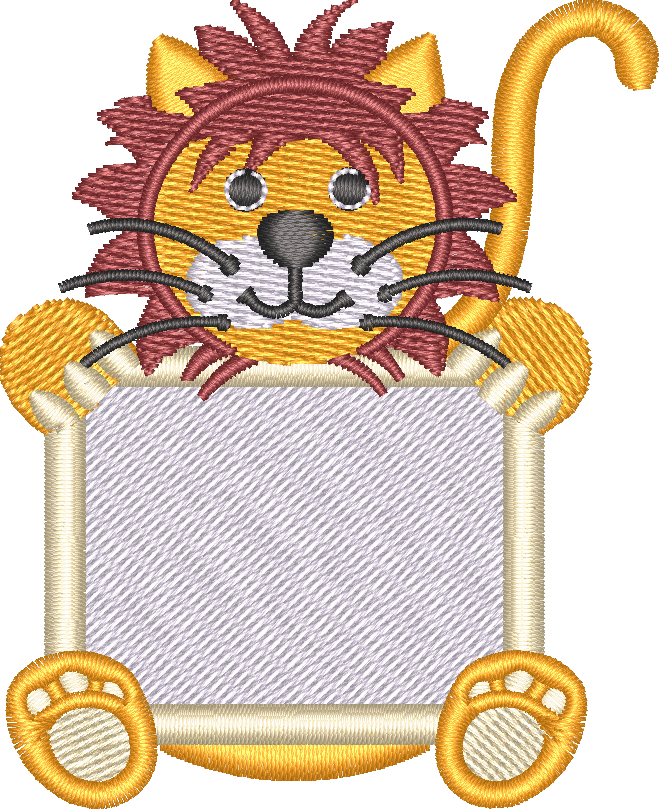Lion with Name Frame
