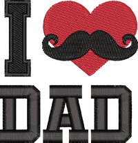 I Love Dad Mustache