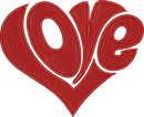 Love Heart Shape Red