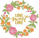 Love Sweet Love Floral Wreath