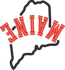 Maine State Upside Down — embroidery design preview