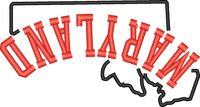 Maryland State Upside Down — embroidery design preview
