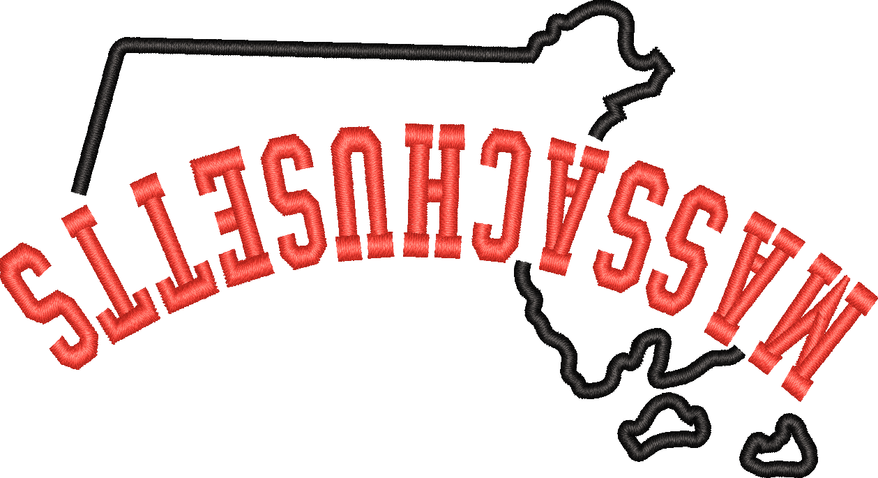 Massachusetts State Upside Down