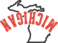 Michigan State Upside Down — embroidery design preview