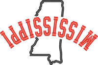 Mississippi State Upside Down — embroidery design preview