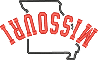 Missouri State Upside Down — embroidery design preview